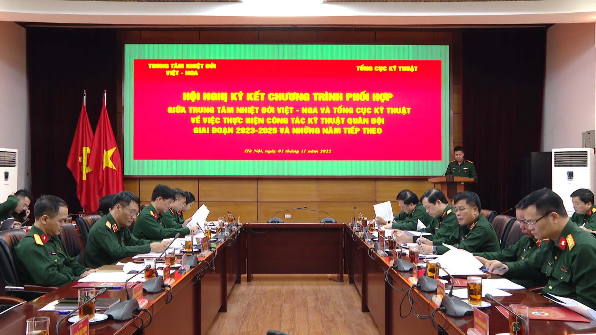 Hội nghị Ký kết Chương trình phối hợp giữa Trung tâm Nhiệt đới Việt - Nga và Tổng cục Kỹ thuật về thực hiện công tác kỹ thuật Quân đội giai đoạn 2023 - 2025 và những năm tiếp theo
