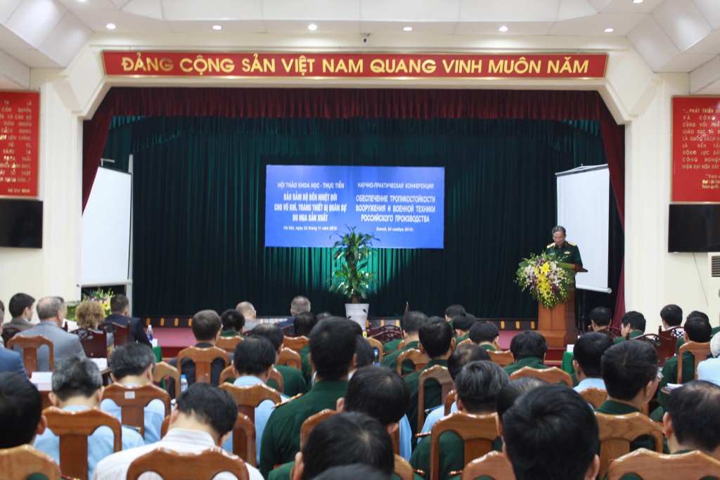 Hội thảo khoa học thực tiễn Việt – Nga về” Đảm bảo độ bền nhiệt đới cho vũ khí, trang bị quân sự do Nga sản xuất”