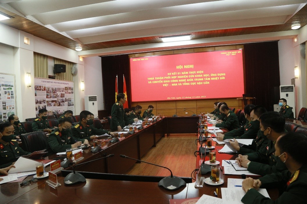 Hội nghị sơ kết 01 năm thực hiện Thoả thuận hợp tác nghiên cứu khoa học, ứng dụng và chuyển giao công nghệ giữa Trung tâm Nhiệt đới Việt - Nga và Tổng cục Hậu cần
